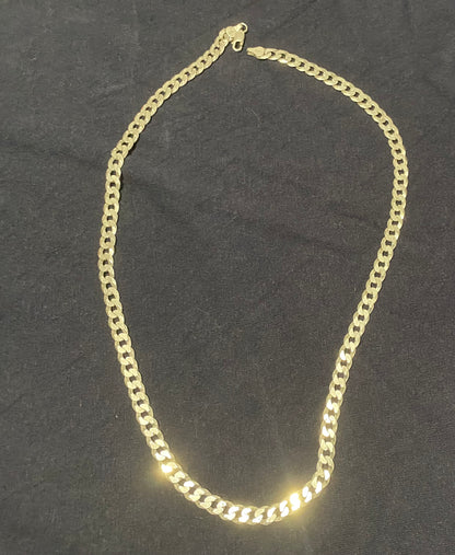 Cadena cubana de plata de ley