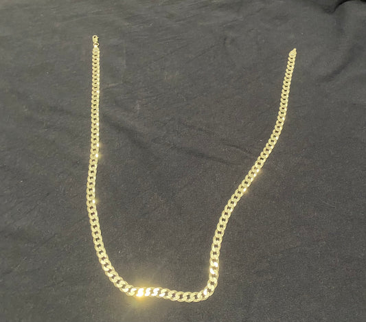 Cadena cubana de plata de ley